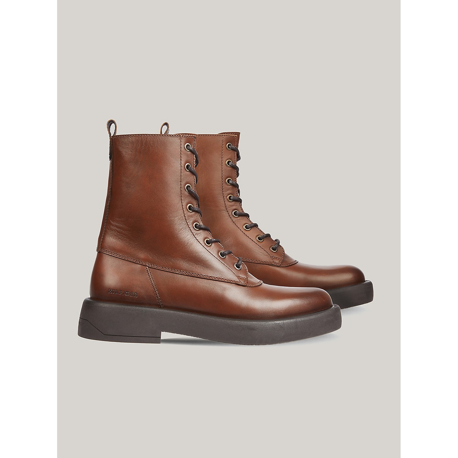 TOMMY HILFIGER Cognac Leather Boot
